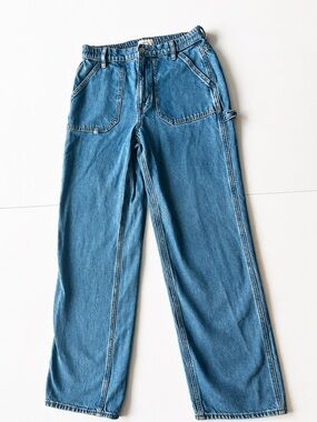 PacSun Eco SFS Waist Wide Leg Carpenter Jeans 100% Cotton Size Small